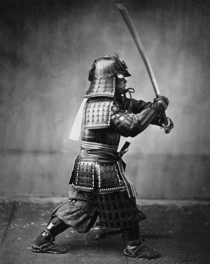 Samurai with a katana